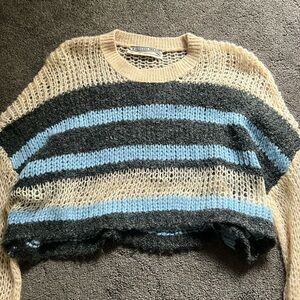 Urban Outfitters striped blue sweater